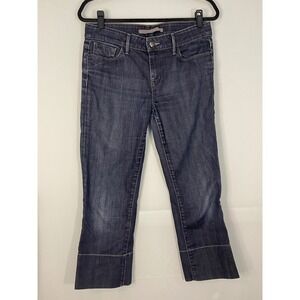 JOES‎ JEANS Womens Dark Wash Crop Flare Jeans Cuffed Size 28